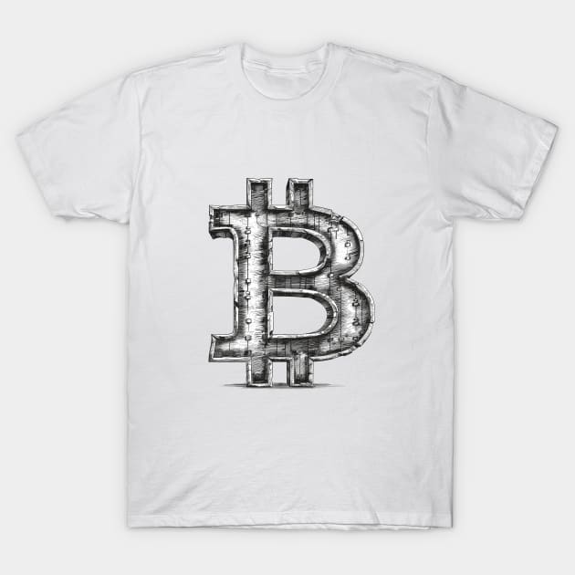 Bitcoin Logo T-Shirt by aphian